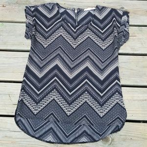 Pink republic black and tan blouse